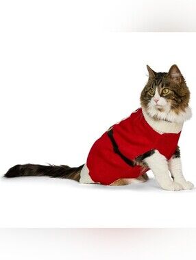 Vibrant Life NWT Red Holiday Santa Pet Sweater for Cats & Dogs Size Small